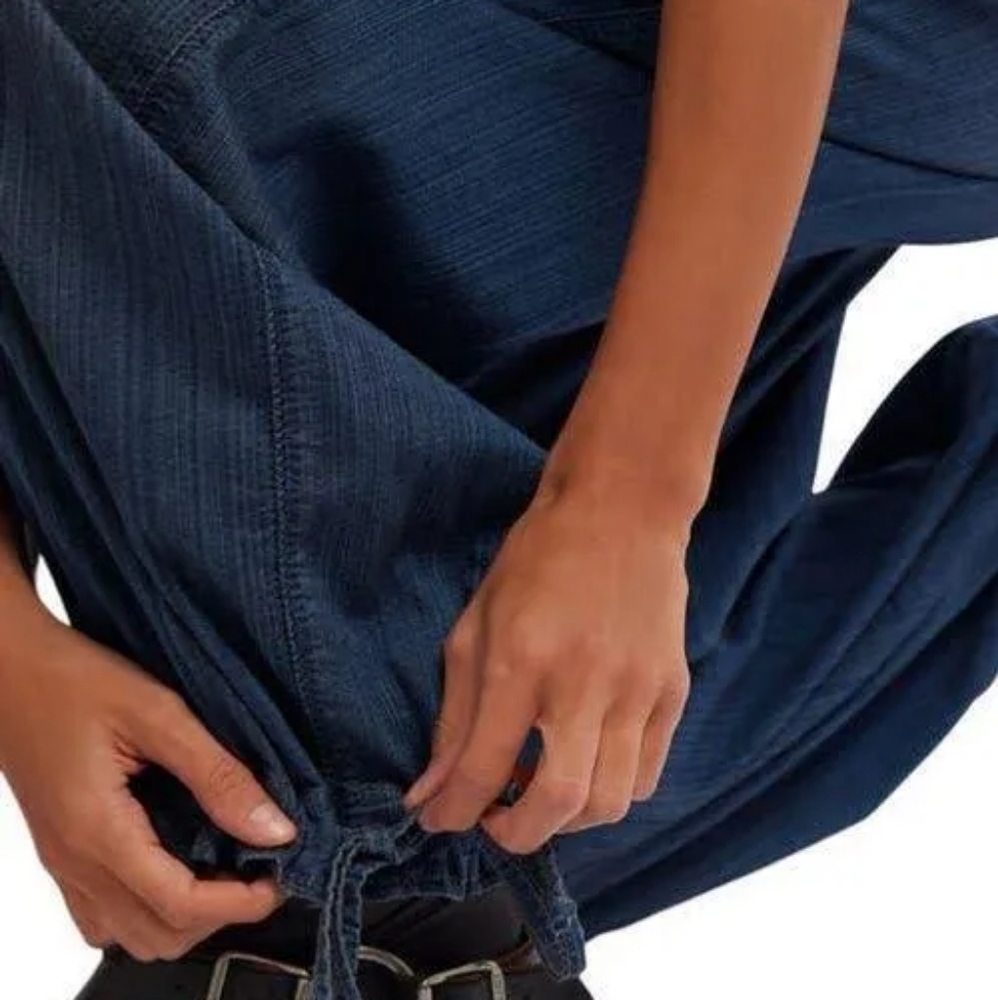Free People Blue Wide-Leg Jeans - Picture 3 of 4